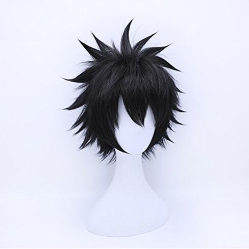 Kadiya Boys Cosplay Wig Full Hair Heat Resistant Black Fashion Synthetic Hair in Kuwait