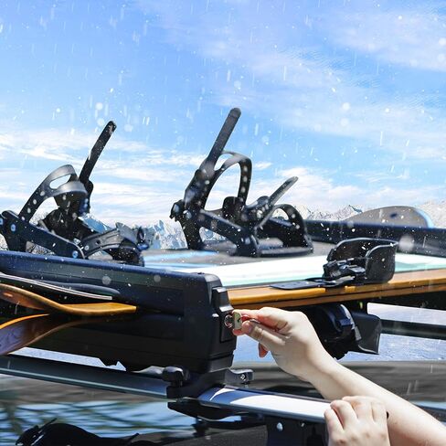 Ski & Snowboard Roof Racks with Anti-Theft Lock, 28'' Ski Carrier Rack Fits 6 Pairs Skis or 4 Snowboards in Saudi Arabia