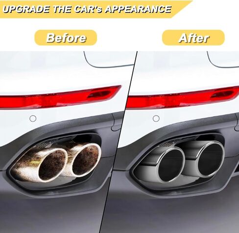 4 inch Inlet Exhaust Tip, 6" Outlet 15" Overall Length Stainless Steel Exhaust Tail Pipe, Bolt-On, Rolled Edge, Slant Sleek Angle Cut, Polished Tailpipe, Silvery in Saudi Arabia