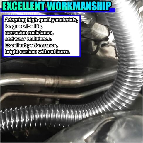 23.6 Inches Stainless Steel Exhaust Hose, 1 Inch Flexible Tank Diesel Heater Exhaust Pipe with 2 Hose Clamps, Air Heater Exhaust Tubing for Gas Fuel Tank Vent Hose (23.6 inch) in Saudi Arabia