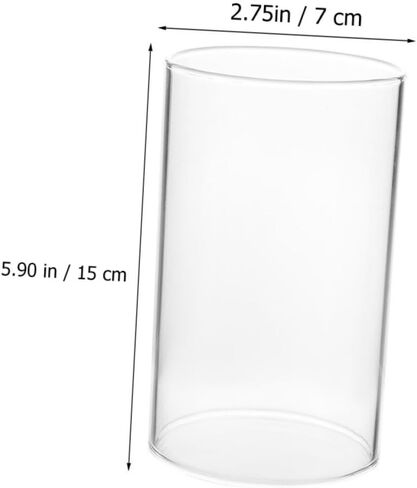 VALICLUD 4PCS Windproof Glass Candle Covers Cylinder Candle Shades Glass for Tealight and Votive for Home Decor and Events in Saudi Arabia