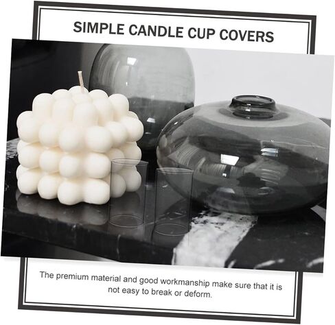 VALICLUD 4PCS Windproof Glass Candle Covers Cylinder Candle Shades Glass for Tealight and Votive for Home Decor and Events in Saudi Arabia