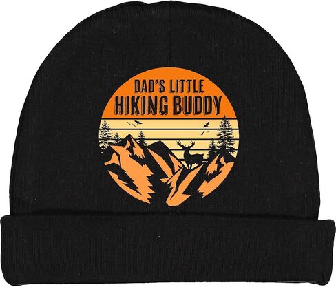 inktastic Dad's Little Hiking Buddy Baby Beanie Hat in Saudi Arabia