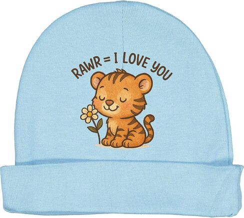 inktastic Cute Tiger RAWR I Love You Toddler Design Baby Beanie Hat in Saudi Arabia