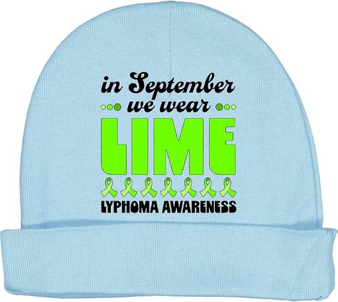 inktastic in September We Wear Lime- Lymphoma Awareness Baby Beanie Hat in Saudi Arabia