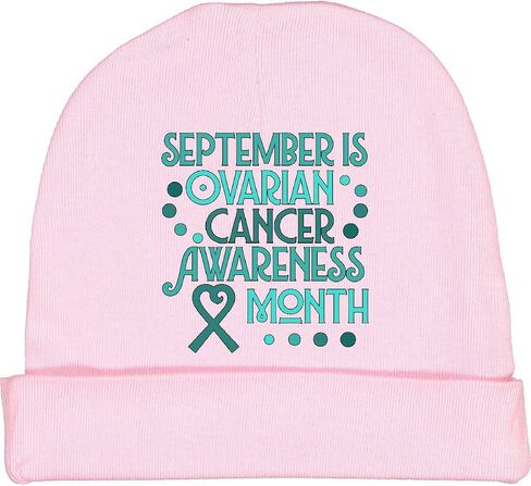 inktastic September is Ovarian Cancer Awareness Month Baby Beanie Hat in Saudi Arabia