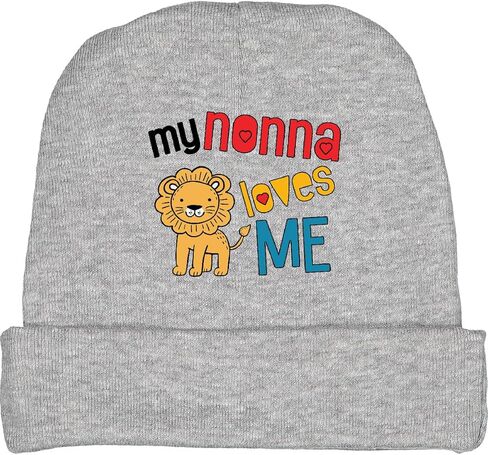 inktastic My Nonna Loves Me Lion Grandson Baby Beanie Hat in Saudi Arabia