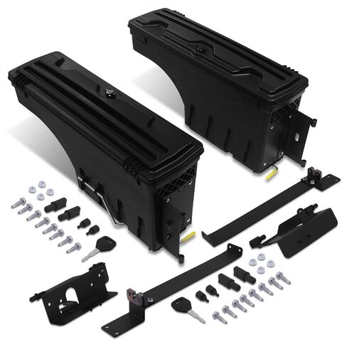 AJP Distributors خلفية الشاحنة السرير العجلة بئر 2PIES 2PIES STORGING TOOL TOOL BOX SET W/LOCK+KEY FOR RAM 1500 2500 3500 for Fleetside Pickup 02 03 05 06 07 08 09 10 11 12 13 14 15 16 18 19 20 in Saudi Arabia
