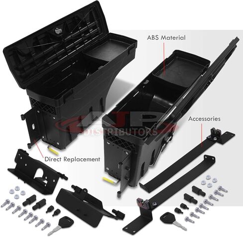 AJP Distributors خلفية الشاحنة السرير العجلة بئر 2PIES 2PIES STORGING TOOL TOOL BOX SET W/LOCK+KEY FOR RAM 1500 2500 3500 for Fleetside Pickup 02 03 05 06 07 08 09 10 11 12 13 14 15 16 18 19 20 in Saudi Arabia