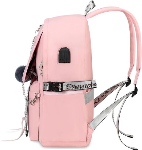 School Backpack for Girls Backpack with Lunch Box Kids Backpack Set Gothic Bookbag School Backpacks for Girls Teens (Blue) in Saudi Arabia