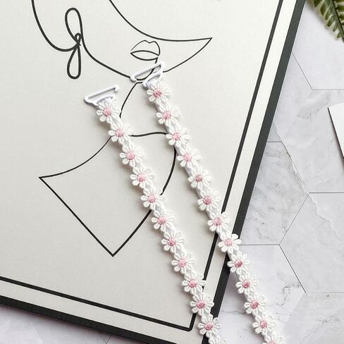 Decorative Flower Invisible Bra Straps,Detachable Floral Spaghetti Straps,Swimsuit Strap Replacement in Kuwait
