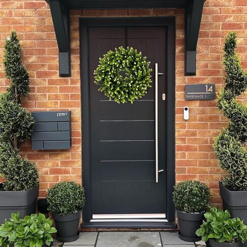 REALIFE 20" Boxwood Wreath Decorations for Home Artificial Wreath for Front Door Wreath with Gypsophila for Valentine Thanksgiving Wedding Party Decorations Wreath Outdoor and Indoor Fall Wreath in Kuwait