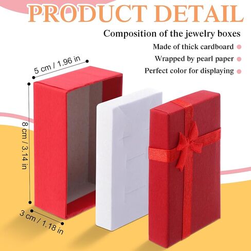 Inbagi 120 Pcs Jewelry Gift Boxes Bulk Small Cardboard Jewelry Boxes with Lids Cajitas para Joyeria for Rings Pendants Earring Necklaces Anniversaries Weddings Birthdays 12 Colors 3.15x1.97x1.18 Inch in Saudi Arabia