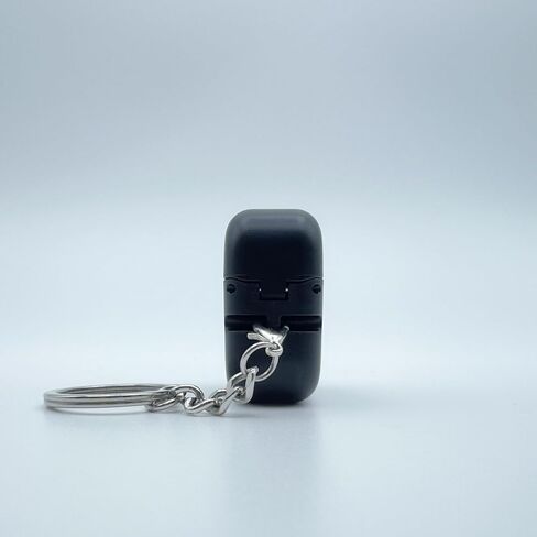 Ultra Slim Ring Case with Keychain – Portable Gym Jewelry Box, Compact Travel Ring Holder, Small Black Jewelry Organizer for Women and Men(1.4 x 1.4 x 0.7 in) in Saudi Arabia
