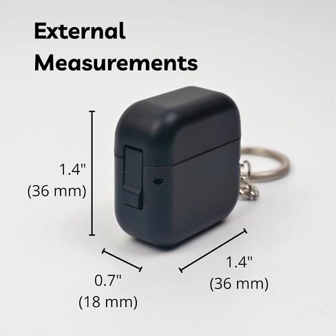 Ultra Slim Ring Case with Keychain – Portable Gym Jewelry Box, Compact Travel Ring Holder, Small Black Jewelry Organizer for Women and Men(1.4 x 1.4 x 0.7 in) in Saudi Arabia