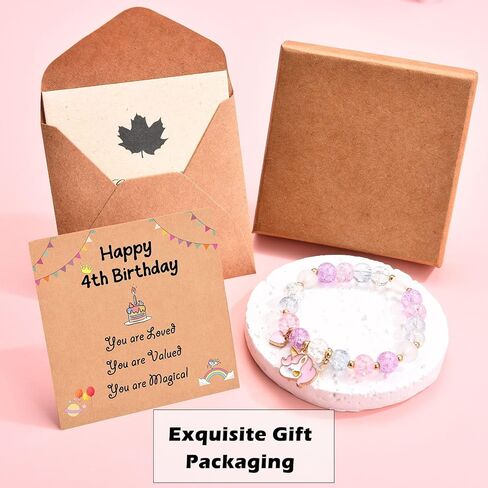 Leyung Birthday Gifts for Girls, Beaded Bracelet Birthday Decorations Gifts for 3 4 5 6 7 Year Old Girls Daughter Granddaughter Niece Sister in Saudi Arabia