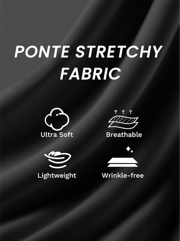 Womens Dress Wide Leg Pants Pull On Stretchy Work Pants High Waisted Business Causal Palazzos Trousers with Pockets in Saudi Arabia
