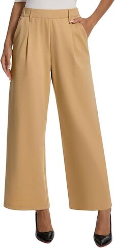 فستان المرأة سراويل الساق واسعة الساق على سروال عمل مسدود in Kuwait