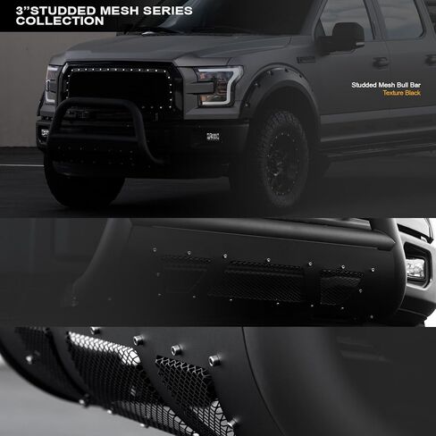 733469494089 متوافق مع 2016-2022 Toyota Tacoma 3 "STODDED MESH Series Bull - Matte Black in Kuwait