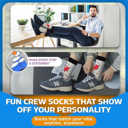 Forest & Twelfth Men’s Crew Cut Socks, Games & Gambling Themes, Fun and Unique Graphic Socks, One Size Fits Most in Saudi Arabia