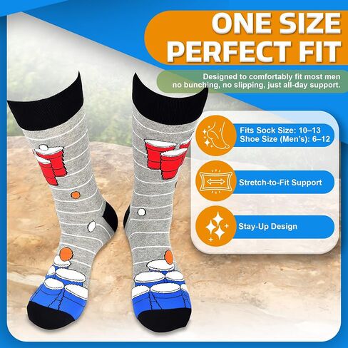Forest & Twelfth Men’s Crew Cut Socks, Games & Gambling Themes, Fun and Unique Graphic Socks, One Size Fits Most in Saudi Arabia