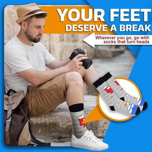 Forest & Twelfth Men’s Crew Cut Socks, Games & Gambling Themes, Fun and Unique Graphic Socks, One Size Fits Most in Saudi Arabia