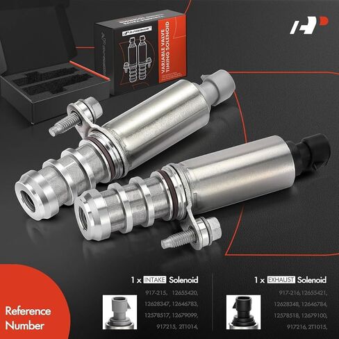 A -Premium VVT CHEAKE & العادم محرك عمود الحد الأدنى لمشغل ملفات ملفوف ملفات تعريف الملف اللولبي مع مستشعر عمود الحدبات - متوافق مع Chevy GMC Buick Pontiac Saturn - استبدل 12655421 12655420 125777245 907-799 in Saudi Arabia