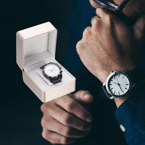 حالة مراقبة واحدة من Harfington ، مربع عرض تخزين Travel Leather Watch للرجال مع وسادة قابلة للإزالة ، منظم حامل الساعات المحمولة لمعظم الساعات ، الأزرق ، in Saudi Arabia