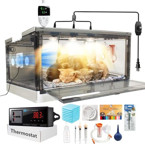 Puppy Incubator - Incubator for Puppies with Heating and Fan Features, Kitten Incubator,Puppy Incubator for Dogs, Incubator for Newborn Puppies and Kittens in Saudi Arabia