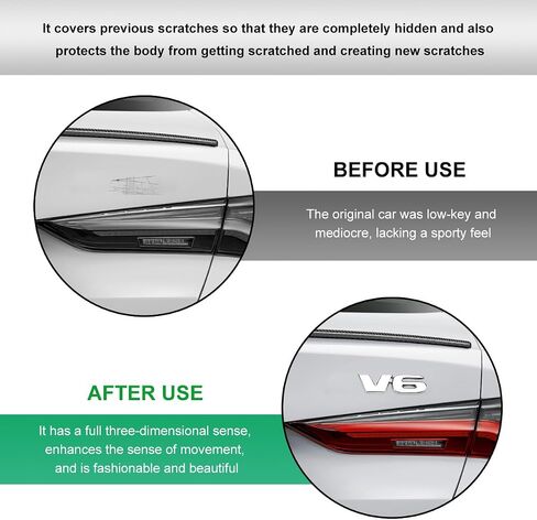 2 PCS V6 Metal Emblem, 3D V6 Nameplate Logo Badge Sticker Car Bumper Decal, Self-Adhesive Metal Emblem Sticker Exterior Decor for Vehicle Trunk Tailgate Side Fender (Black) in Saudi Arabia