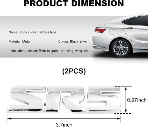 2 PCS V6 Metal Emblem, 3D V6 Nameplate Logo Badge Sticker Car Bumper Decal, Self-Adhesive Metal Emblem Sticker Exterior Decor for Vehicle Trunk Tailgate Side Fender (Black) in Kuwait