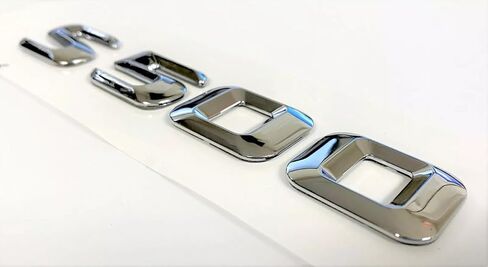 1x 2001-2013 S500 S 500 حرف خلفي جذع الشارة أرقام شارة الشارة الملصق (الفضة) in Kuwait