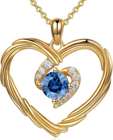 G & Gemsjew 18k قلادات الذهب قلب الذهب للنساء ، S925 الجنيه الاسترليني المجوهرات هدايا عيد ميلاد للنساء صديقة أمي ، الذكرى عيد ميلاد عيد الحب هدايا in Kuwait