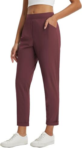 baleaf Womens Travel Pants with Zipper Pockets Stretchy Work Pants Business Casual Slacks Golf Pants Dressy with Pockets in Saudi Arabia