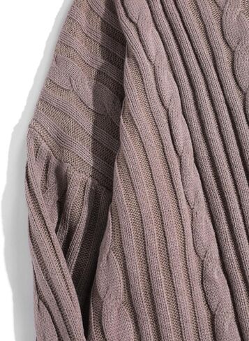 ZAFUL Mens Sweaters Casual Crewneck Textured Long Sleeve Color Block Vintage Knit Pullover Tops in Saudi Arabia