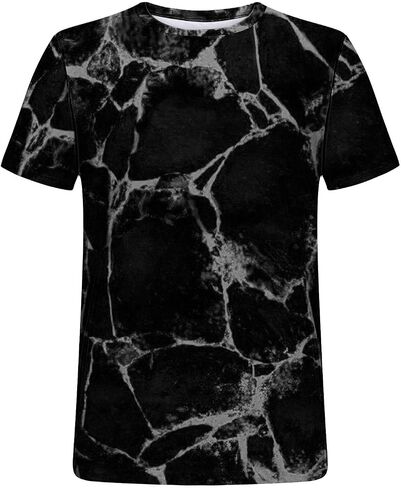 Muscularfit T Shirts for Man Big and Tall Short Sleeve Casual Athletic Shirts Funny 3D Flame Print Graphic Tee Shirts for Men in Kuwait