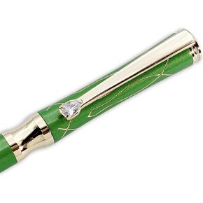 LACHIEVA LUX Black Elegant Crystal Executive Metal Ballpoint Pen with German-made P900M Refills, Luxury and High end Writing Instruments for women-Black