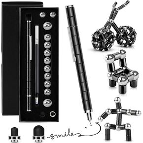 Magnetic Fidget Pen, Fidget Toy Gifts for Him Men, Ballpoint Pen Gifts for Teens Adults, Perfect for Stress Relief and Focus, Birthday Gift for 15+ Year Old Teens Adults Teenage(M-S)