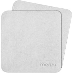 MOSISO Polishing Cloth, 2PCS Soft Microfiber Cloth Electronic Screen Cleaning Cloths Compatible with iPhone,Compatible with MacBook,Compatible with iPad,Tablets,Laptop Notebook Computer,Camera, Grey