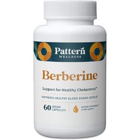 Pattern Wellness Berberine Supplement with Organic Ceylon Cinnamon - Antioxidant Support - Whole Body Health - Healthy Cholesterol Support - USA Manufactured - 60 Non-GMO Capsules