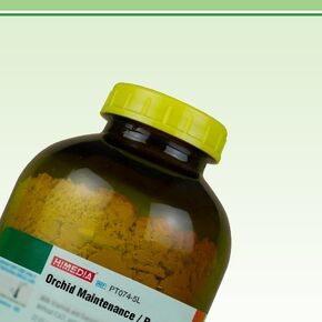 HiMedia PT074-5L Orchid Maintenance/Replate Medium with CaCl2, Vitamins, Sucrose, Banana Powder, HiVeg Peptone, MES, Activated Charcoal and Agar, 5 L