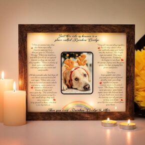 Pet Memorial Frames for Dogs and Cats - LED Dog Memorial Photo Frame Dog Loss Frame Loss of Pet Sympathy Gift - Dog Memorial Frame 8" x 10"