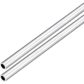 DMiotech 2Pack (8mm OD x 6mm ID) 6063 Aluminum Round Tube 200mm Length Industry Metal Tubing for Machinery Frame Construction DIY Projects