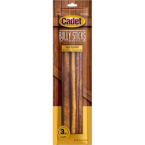 Cadet Bully Sticks for Dogs - Long-Lasting Dog Chews - All-Natural Premium Dog Treats Promotes Dental Health
