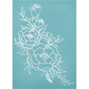 OLYCRAFT 11x8.6 Inch Self-Adhesive Silk Screen Printing Stencil Reusable Pattern Stencils Tree with Heart for Painting on Wood Fabric T-Shirt Wall and Home Decorations