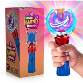 Spinning Light Up Wand for Kids in Gift Box, Rotating LED Toy, Stocking Stuffers for Boys and Girls, Magic Sensory Toy, Fun Party Birthday Gift and Special Needs 3, 4, 5, 6, 7, 8
