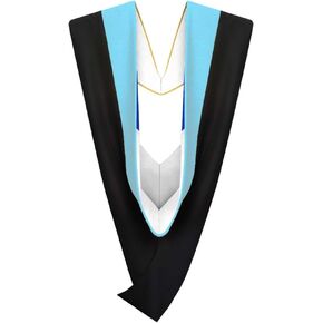 Master's Graduation Hood LIGHT BLUE: Master of Education M.Ed. (Various College Colors)