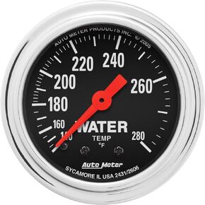 Auto Meter 2431 Traditional Chrome Mechanical Water Temperature Gauge