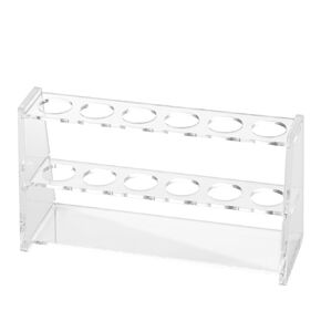 Acrylic Test Tube Holder Rack for 50ml Centrifuge Tubes Clear，Holds 21-26mm Tubes (50ml, 6 Wells)