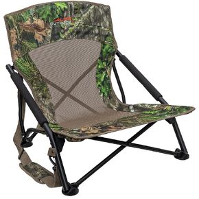 ALPS OutdoorZ Vanish Turkey Hunting Chair with Foldable Low Profile Design, Mossy Oak Obsession Camo, Durable Steel Frame, and Padded Shoulder Carry Strap